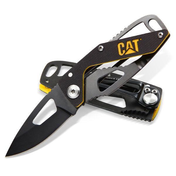 Cat 5-1/4 Inch Folding Skeleton Knife with Black Blade 980265
